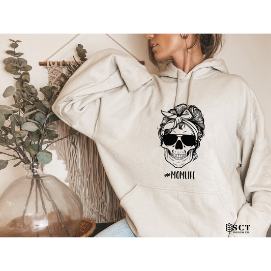 Mom Life {Skull #Momlife} - Unisex Hoodie