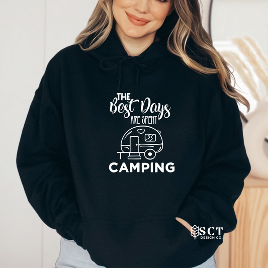 The best days are spent camping - Unisex Hoodie
