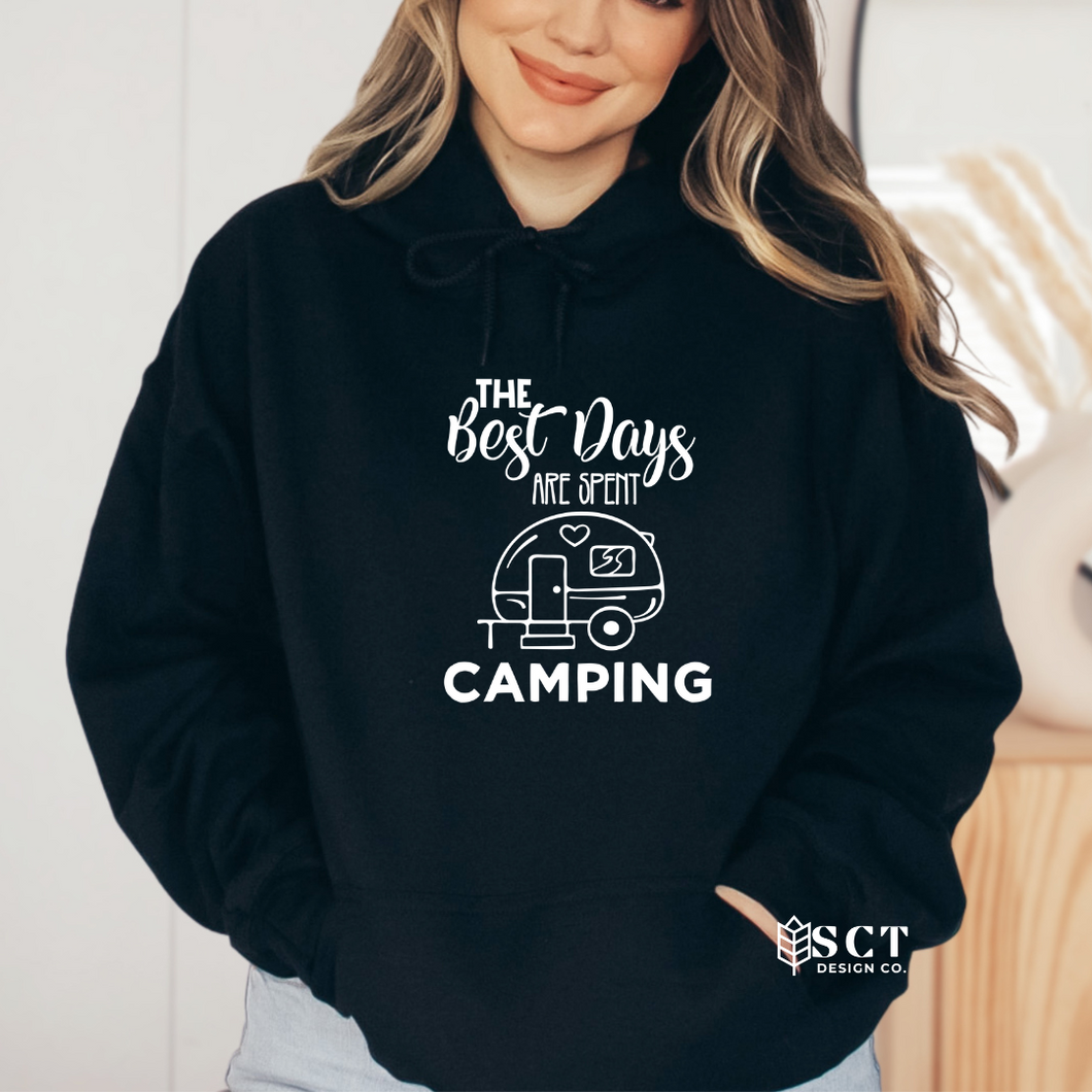 The best days are spent camping - Unisex Hoodie