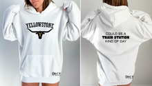 Load image into Gallery viewer, Could be a train station kind of day~Yellowstone - Unisex Hoodie
